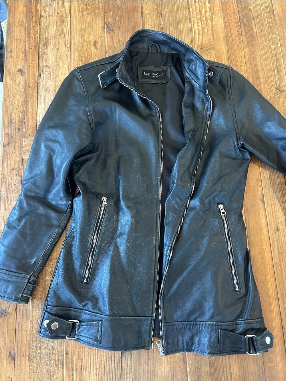 Custom Made Leather Biker Jacket